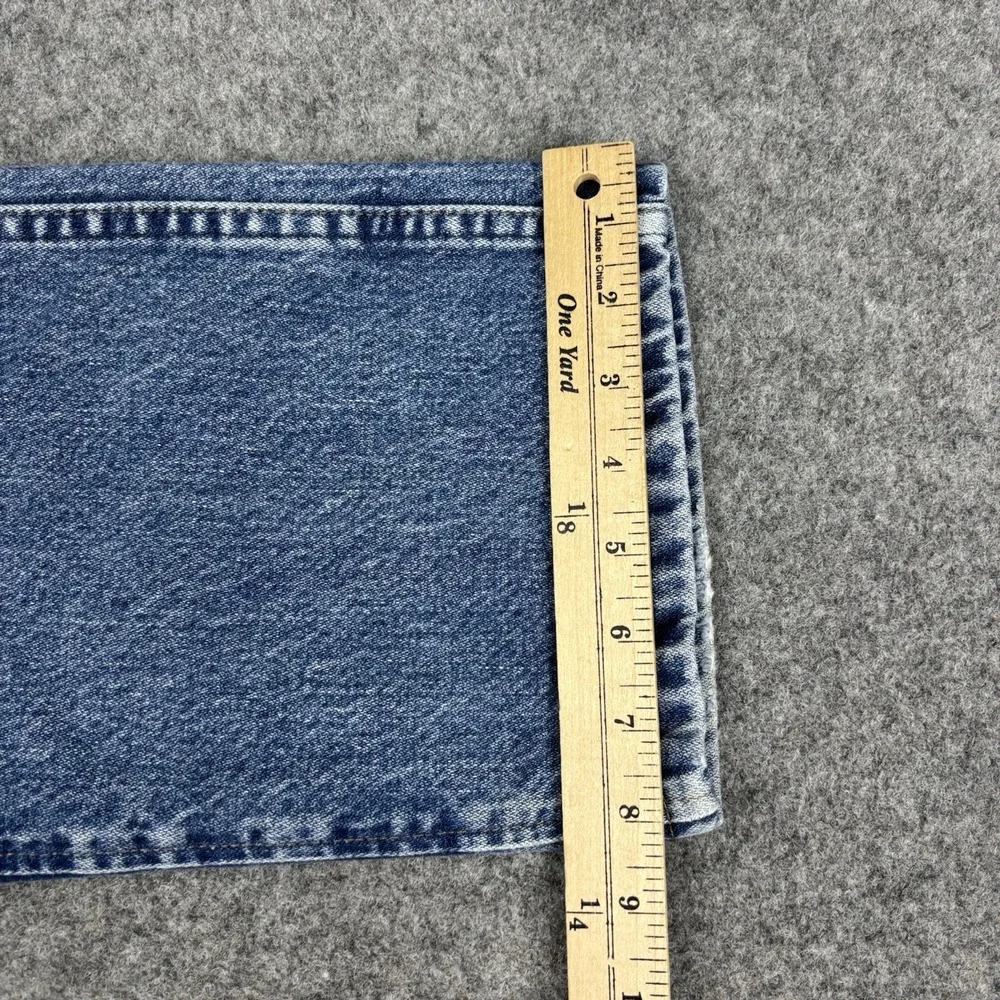 Wrangler 36MWZ Slim Fit Jeans Mens 35x32 Cowboy Cut Medium Wash Blue Western EUC